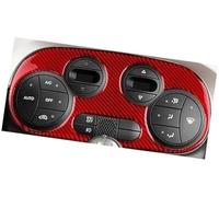 HUVNEXA Embellecedor de consola central, para Fiat 500 2008-2024, marco control CA, salida aire, molduras interiores coche Pegatina del panel de cambio de marchas(BLACK Digital Climate Rd)