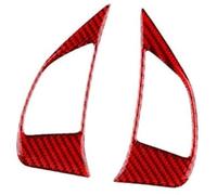 HUVNEXA Embellecedor de consola central, para Fiat 500 2008-2024, marco control CA, salida aire, molduras interiores coche Pegatina del panel de cambio de marchas(BLACK Steering Button Rd)