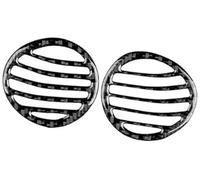 HUVNEXA Embellecedor de consola central, para Fiat 500 2008-2024, marco control CA, salida aire, molduras interiores coche Pegatina del panel de cambio de marchas(BLACK Air Vent Black)