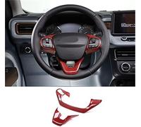 HUVNEXA Embellecedor del Marco Volante Abs, para D Maverick 2022, Cubierta de botón, Pegatina moldura protección Panel Coche, 2 Cubierta del Emblema del Volante, Centro Interior del automóvil