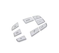 HUVNEXA Embellecedores de cubiertas interruptor botón volante LHD, 7 Uds., for, 1 2 3 4 5 Series X1 X3 X5 F10 F20 F30 F34 F25 E70 Interruptor de control del volante del coche(BLACK B2)