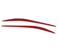 HUVNEXA Etiqueta engomada de la cubierta del párpado ajuste decoración ceja faro fibra carbono rojo, for Alfa Romeo, Giulia 15-24 Ajuste de cejas para faros de coche