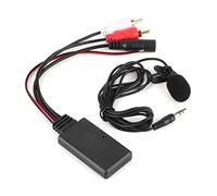 HUVNEXA For adaptador Bluetooth for coche, for Módulo de audio y música for Adaptador cable 2 con micrófono manos libres Adaptador de cable de micrófono para coche