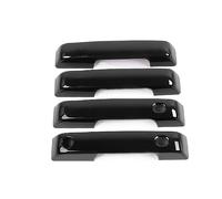 HUVNEXA For Ford, for F-150, 2021 2022 Negro/Fibra de Carbono/Accesorios Estilo Coche Cromado, Embellecedor la Cubierta manija Puerta del Cubierta para manija de puerta de coche(Schwarz)