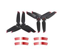 HUVNEXA Hélices de tres hojas, hélices de liberación rápida, accesorios de reducción de ruido, for DJI, FPV Combo Drone 5328S Hélice para dron(2 Pairs Red)