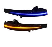 HUVNEXA Intermitente dinámico for Mercedes W205 W213 W222 GLC, luz indicadora de espejo retrovisor lateral secuencial Espejo retrovisor con luz intermitente(Yellow Puls Blue-for C217 2014-2019)