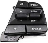 HUVNEXA Interruptor de control del volante multifunción coche, para Hyundai Collar móvil Solaris para Elantra 1.6L Botón de control de audio