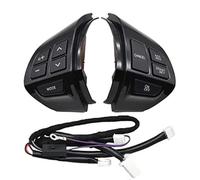 HUVNEXA Interruptor de control del volante multifunción coche, para Mitsubishi Asx 2007-2012, para el botón crucero Botón de control de audio(BLACK ASX Piano black)