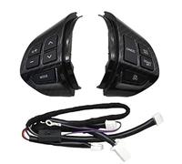HUVNEXA Interruptor de control del volante multifunción coche, para Mitsubishi Asx 2007-2012, para el botón crucero Botón de control de audio(BLACK ASX carbon fibre)