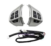 HUVNEXA Interruptor de control del volante multifunción coche, para Mitsubishi Asx 2007-2012, para el botón crucero Botón de control de audio(BLACK ASX silvery)