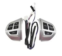 HUVNEXA Interruptor de control del volante multifunción para coche, para radio para audio, para Mitsubishi, para Lancer Ex 10, X Botón de control de audio(BLACK Sliver)