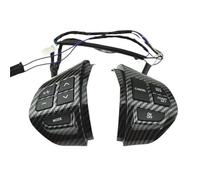 HUVNEXA Interruptor de control del volante multifunción para coche, para radio para audio, para Mitsubishi, para Lancer Ex 10, X Botón de control de audio(BLACK Carbon Fibe)
