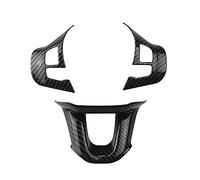 HUVNEXA Juego de 3 Pegatinas Decorativas for Volante de Coche, for, for Peugeot, 2008 208 308, 2014 2015 2016 2017 2018 2019 Decoración del Volante(Carbon Black)