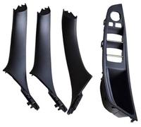 HUVNEXA Juego de 4 7 Piezas con Volante a la Derecha RHD, for, Serie 5 F10 F11 520 525 Manija Puerta Interior Coche Gris Vino Tinto Panel Tirador 51417225851 Tirador de puerta para coche(Black-4Pcs)