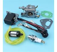 HUVNEXA Junta de silenciador filtro línea combustible bobina encendido carburador, for motosierra Husqvarna, 36 41 136 136LE 137 137E 141 141LE 142 142E Kit de reemplazo de carburador