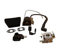 HUVNEXA Kit de bomba aceite bobina encendido carburador, piezas motosierra, for Partner, 350 351 370 371 390 420, for McCulloch, Mac 335 435 436 440 441 Kit de carburador de 2 tiempos