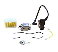HUVNEXA Kit de filtro aire bobina encendido carburador, motosierra, for Zama, for Husqvarna, 353 340 350 345 346 XP, for JONSERED, 2141 2145 2149 2150 CS2141 Kit de carburador de 2 tiempos