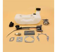 HUVNEXA Kit de junta bobina encendido carburador tanque combustible, piezas repuesto desbrozadora motor 40-5 43CC 52CC CG430 CG520 1E40F-5 40F-5 Kit de carburador de 2 tiempos