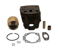 HUVNEXA Kit de Junta de cojinete de pistón de Culata de 45 mm for Motor de Motosierra Husqvarna 55 51 50, Piezas de Motor, Placa Nikasil Cilindro para cortacésped