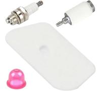 HUVNEXA Kit de reemplazo de filtro de aire 530150253 for desbrozadora Husqvarna 128L, 128LD, 128LDX, 128R, 128RJ, 124C, 124L, 125C, 125E, 125L, 125LDX, 125R, 125RJ. Incluye filtro de aire, bujía, filt