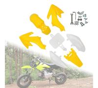 HUVNEXA Kits de carrocería de carenado de plástico Aptos for CRF50 XR50, CRF 50 Pit Dirt Motor Trail Bike 50cc 70cc 90cc 110cc 125cc 140 Kit de carenado para Motocicleta(Yellow with White)