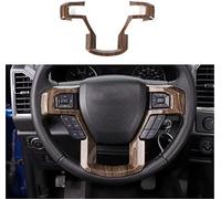 HUVNEXA para Voodonala Cubierta Decorativa para Volante de Grano de Madera, 2015 2016 2017 2018 2019 2020, D para F150 F250 para F350 Cubierta del Emblema del Volante, Centro Interior del automóvil