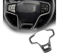 HUVNEXA para Wilsem Embellecedor de Cubierta de Panel de Volante de Coche con Apariencia de Fibra de Carbono, D, Bronco 2021 2022 Cubierta del Emblema del Volante, Centro Interior del automóvil