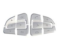 HUVNEXA Pegatinas embellecedoras for cubierta de botón volante coche, for Mercedes, Benz, AB Class GLA GLE GLS CLA C177 2015-2019 Accesorios Interruptor de control del volante del coche