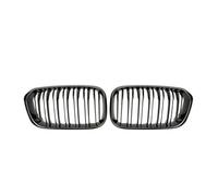 HUVNEXA Rejillas de parachoques delantero coche Racing Grill, for, for 1 Serie F20 F21 LCI 120i 2015 2016 2017 Rejilla repuesto doble listón Parrilla del radiador delantero del coche(Glossy Black)