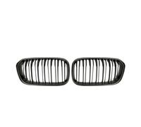 HUVNEXA Rejillas de parachoques delantero coche Racing Grill, for, for 1 Serie F20 F21 LCI 120i 2015 2016 2017 Rejilla repuesto doble listón Parrilla del radiador delantero del coche(Matte Black)