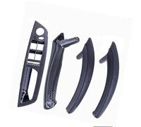 HUVNEXA RHD LHD interior ABS cubierta exterior de cuero manija puerta reposabrazos conjunto panel embellecedor, for, X5 X6 E70 E71 2007-2013 Tirador de puerta para coche(BLACK LHD-CF-Standard)