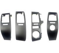 HUVNEXA Salida de aire del coche, para Prius 2004-2009 Rhd Dashboard Vents Trim Frame Acondicionador Panel Cubierta Cromo Montaje de ventilación de aire acondicionado automático(BLACK A B C D)