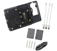 HUVNEXA Soporte for teléfono de Motocicleta, for CFMOTO, 800MT 800 MT MT800, Soporte for con GPS, navegación Carga inalámbrica USB, Accesorios for Soporte para móvil de Bicicleta(Black USB Charger)