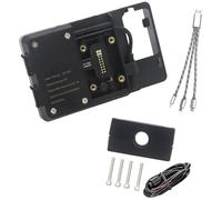 HUVNEXA Soporte for teléfono de Motocicleta, for Multistrada V4 S V4s 2021, Soporte navegación GPS for móvil, Carga inalámbrica y USB Soporte para móvil de Bicicleta(Black USB 12mm Clip)