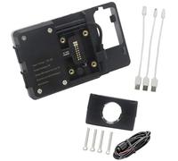 HUVNEXA Soporte for teléfono de Motocicleta, for Tracer 9 GT, for 900 2021 - Montaje for con GPS for Carga inalámbrica USB Soporte para móvil de Bicicleta(Black USB 22mm Clip)