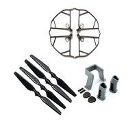 HUVNEXA Tren de aterrizaje 3 en 1 8330F fibra carbono, hélices plegables liberación rápida CF, protector hélice plegable, for DJI, for Palas de hélice de repuesto para drones