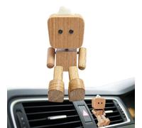 Huvqianu Ambientador De Ventilación De Coche | Clips De Madera Para Vientos Robot | Elimina Olores Para Coche Desplazamientos Diarios Y Hogar
