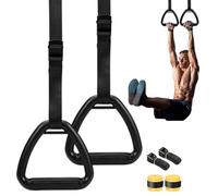 Huvqianu Anillos de gimnasia para dominadas, anillos de gimnasia ajustables, anillos de ejercicio antideslizantes, equipo de gimnasia, equipo de entrenamiento en casa, equipo de fitness para dominadas