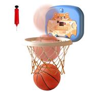 Huvqianu Basketball Hoop, Wall Mounted Basketball Set, 12,2 pulgadas Compact Designed, Interactive Sports Toy with Scoreboard for 14+ ages, interior, Fun Play, Kids Bedroom School, naranja