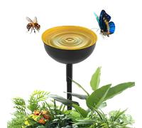 Huvqianu Bebedero de Abejas, Bebedero de Abejas para Jardín - Alimentador de agua para abejas con estacas de metal,La elegante decoración de estacas de escultura de jardín de metal mejora la estética