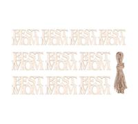 Huvqianu Best Dad Unfinished Wood Crafts, 10Pcs Cutout Etiquetas, 4.72x2.83in Father's Day Wooden Ornaments, Creative Decorations, Dad Wooden Shapes for