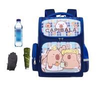 Huvqianu Bonita mochila Capybara - Adorable mochila Capybara, impermeable, de gran capacidad, con división, para niñas, escuela primaria, preescolar, jardín de infantes, viajes, compras, camping