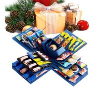 Huvqianu Caja Explosiva | Artículos Para Fiestas Creativos Con 5 Capas | Caja De Dulces De Navidad,Para Cumpleaños Hogar Año Nuevo Niños Adultos Familia Amigos Boda Y Fiesta