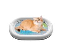 Huvqianu Cama de agua para gatos, alfombrilla de refrigeración para perros, mantiene a tus mascotas frescas, resistente a pinchazos, 23.6 x 19.6 pulgadas, almohadilla de juego sensorial de agua para