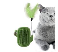 Huvqianu Cat Massage Toys, Shedding Toys for Cats, Catnip Brush Ball, Cat Wall Treats, Chew Toys for Shedding Cats, Cat Grooming Brushes, Weight: About 200g, Green, Cream, Blue,1pc