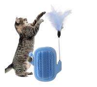 Huvqianu Cat Massage Toys, Shedding Toys for Cats, Catnip Brush Ball, Cat Wall Treats, Chew Toys for Shedding Cats, Cat Grooming Brushes, Weight: About 200g, Green, Cream, Blue,1pc