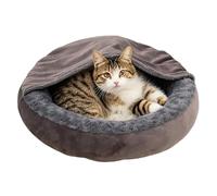 Huvqianu Cat Nest Bed, Puppy Cushion, 23,62x23,62in Warm Donut Cave, Soft Plush Comfort, Calming Sleep Design for Kittens, Puppies, Outdoor Travel, Winter, Pet Resting Supplies