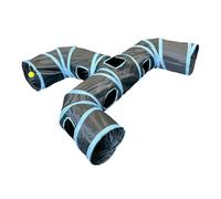 Huvqianu Cat Toy Tunnel, plegable interactivo Tube Game with Crinkle Texture, Fun Hideaway Passage for Kittens, Puppies, and Rabbits, Ideal para el interior Play & Pet Enrichment