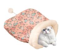 Huvqianu Cat Winter Sleeping Bag, Closed Warm Cat Bed, 21.65x17.72 Inches, Cozy Snuggle Sack, Plush Insulated Design, Soft Breathable Fabric for Indoor Cats, Weather Comfort (Multicolor)