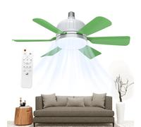 Huvqianu Ceiling Fan, Silencioso Fan, 3-Speed Roof Blower, 18,11 x 6,5 pulgadas Control remoto, Regulable Led Lights, Modern Ceiling with Light for Bedrooms, Living Rooms